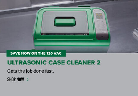 Ultrasonic Case Cleaner 2 displayed on reloading bench