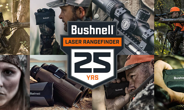 Collage of people using Bushnell Laser Rangefinders